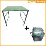 Sun Brand โต๊ะกินข้าว โต๊ะหมูกระทะ ขนาดกลาง มี4สีให้เลือกซื้อ ขนาด75x85x75 ซม. พร้อมขาเตาปิ้งย่าง