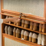 Shoes Shoe rack Shoes Strong, durable wooden shoes, saving space Wooden cabinet