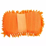 GALAXY ฟองน้ำเช็ดทำความสะอาด ไมโครไฟเบอร์ 2 in 1 รุ่น QC-012 สีส้ม