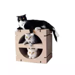 KAFBO HOME SEMI-CIRCLE SHAPE S - Walnut ที่ลับเล็บแมว ของเล่นแมว บ้านแมว เฟอร์นิเจอร์แมว Cat Scratcher Cat Toy Cat House