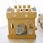 KAFBO CASTLE CUBE PRINCESS Stiker ปราสาทบ้านกล่อง สติ๊กเกอร์ลายเจ้าหญิง แมวสีทอง
