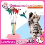 Wood cat toys, cat feather, high society, cat lure, cheap cat toys, wooden cats, slap cats