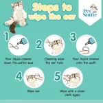 เพ็ทสไมล์ น้ำยาเช็ดหูสำหรับแมว ขนาด 100 ml x 1 ขวด PETSMILE EAR WASH FOR CAT 100 ml x 1 bottle