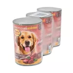 Petz Friend Beef Flavored Dog Food 400g.×3cans เพ็ทส์เฟรนด์ อาหารสุนัขรสเนื้อ 400กรัม×3กระป๋อง