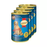 SmartHeart Can Dog Food Chicken & Liver 400 g x 4.สมาร์ทฮาร์ท อาหารสุนัขกระป๋อง รสเนื้อไก่และตับ 400 กรัม X 4 กระป๋อง