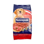 Savepak Adult Dog Food Grilled Beef Flavour 3 kg. SEP packs of dried dog food for big grilled dogs, 3 kg.