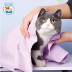 รุ่นผ้านิ่มหนาพิเศษผ้าเช็ดตัว สุนัข แมว ซับน้ำได้ดีมากกกกกก ความยืดหยุ่นสูง แห้งเร็วทุกซอกมุม