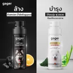 Gager แชมพูอาบน้ำสุนัข ลดขนร่วง อ่อนโยน สูตรDetox สกัดจากถ่านชาโคล สำหรับทุกพันธ์และทุกวัย แชมพูหมา Dog Shampoo 250ml.