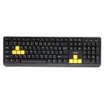 OKER คีย์บอร์ด USB Keyboard (KB-318) Black/Yellow