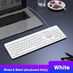 Niye Silent Keyboard Mouse Set Ergonomic Mute Office Gaming Usb Full-Size Keyboard Mouse Combo For Notebook Lap Desk Pc