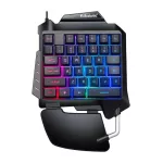 One-Handd Mechanical Gaming Keyboard LED Backlight Portable Mini Gaming Keypad Game Controller for PC PS4 Xbox Gamer