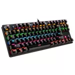 87 Keys USB 2.0 Wired Mechanical Kayboard Blue Switch Backlight Home Office Computer Gaming Keyboard for Windows XP/7/8/10