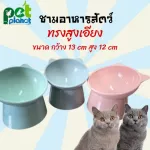 Food bowl, tilted bowl, cat food, dog food Pet bowl Animal feeding equipment, size 12*13cm