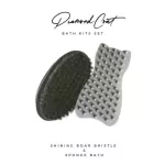 Pork brush+bathing sponge for pets Take a shower, blow the hair quickly !! Diamond Coat