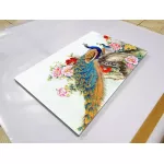 รูปนกยูงมงคล ปรับฮวงจุ้ย เรียกทรัพย์ เพิ่มเงินทอง เสริมบารมี ภาพกรอบลอยพร้อมแขวน