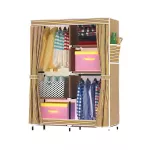 Cabinet ตู้เสื้อผ้า ตู้เก็บของเอนกประสงค์ 5 ช่อง สูง 170 cm. (Yellow/Brown)