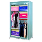 Gungni ตู้เสื้อผ้า ตู้เก็บของเอนกประสงค์ ตู้ 6 ช่อง รุ่น CModel สูง 170 cm. – สีเขียวอ่อน