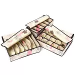 Multipurpose box box, wearing shirts in socks, 3 sets of SET clothes - Flower pattern