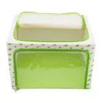 กล่องเก็บกล่อง กล่องเสื้อผ้า ผ้าห่ม กล่องเอนกประสงค์ ลายหอยทาก แบบทรงแข็งแรง – สีเขียว