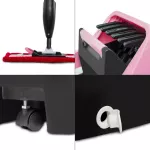 Spray Mop ไม้ม็อบ + กระบอกฉีดน้ำในตัว + ถังซักและรีดแห้ง พร้อมผ้าไมโครไฟเบอร์ (สีแดง) 2 ผืน