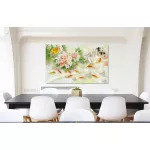 รูปปลาคราฟ 9 ตัวมงคลสวยงาม เสริมฮวงจุ้ย เพิ่มบารมี ภาพกรอบลอยพร้อมแขวน