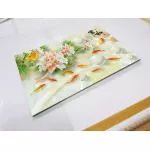 รูปปลาคราฟ 9 ตัวมงคลสวยงาม เสริมฮวงจุ้ย เพิ่มบารมี ภาพกรอบลอยพร้อมแขวน