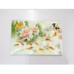 รูปปลาคราฟ 9 ตัวมงคลสวยงาม เสริมฮวงจุ้ย เพิ่มบารมี ภาพกรอบลอยพร้อมแขวน