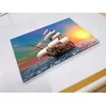 รูปเรือสำเภาปรับฮวงจุ้ย เรือสำเภาเรียกทรัพย์ เสริมบารมี ภาพกรอบลอยพร้อมแขวน