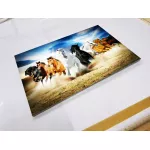 รูปม้ามงคล 8 ตัวพุ่งทยานสู่ความสำเร็จ รูปม้ามงคลติดผนัง รูปม้าปรับฮวงจุ้ย เรียกทรัพย์ เสริมบารมี ภาพกรอบลอยพร้อมแขวน