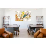 รูปนกยูงมงคล ปรับฮวงจุ้ย เรียกทรัพย์ เรียกเงินทอง เสริมบารมี ภาพกรอบลอยพร้อมแขวน มีให้เลือก 3 ขนาด S,M,L