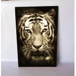 รูปเสือมงคล เพิ่มบารมี เสริมฮวงจุ้ย ช่วยให้รุ่งเรือง ภาพกรอบลอยพร้อมแขวน มีให้เลือก 3 ขนาด S,M,L