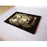 รูปเสือมงคล เพิ่มบารมี เสริมฮวงจุ้ย ช่วยให้รุ่งเรือง ภาพกรอบลอยพร้อมแขวน มีให้เลือก 3 ขนาด S,M,L