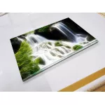 รูปน้ำตกมงคลเสริมฮวงจุ้ย เรียกโชคลาพเงินทอง เรียกทรัพย์ เสริมบารมี ภาพกรอบลอยพร้อมแขวน