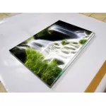 รูปน้ำตกมงคลเสริมฮวงจุ้ย เรียกโชคลาพเงินทอง เรียกทรัพย์ เสริมบารมี ภาพกรอบลอยพร้อมแขวน