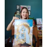 กรอบรูปพระพิฆเนศ ประดับไข่มุก สิริมงคล เสริมความร่ำรวย ดึงดูดความสำเร็จ