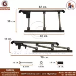 Getzhop Bed rail, holding the bed on the folding arm Folding 3 -step folding rail