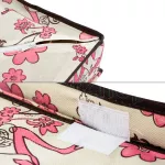 Underwear Bras Socks Storage Organizer Box Multipurpose fabric box Bag 1 Set of 3 lingerie box (pattern and flower pattern) cream