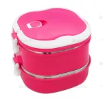 BOSHANG Food Fan, Pinto Food Box, 2 layers of heat, the inside is a stainless steel Boshang (Fuchsia Pink)