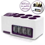 Getzhop ABS Kitchen Organizer Multifunctional - White/Purple