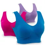 Genie Bra, Colorful Size XL - 1 box with 3 pieces (dark blue, dark pink, dark purple)