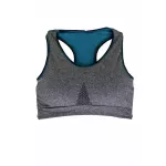 Sport Bra Double Layer lingerie, comfortable to wear - gray/blue (Size S)