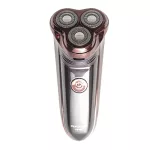 Getzhop เครื่องโกนหนวดไฟฟ้า 3 หัว Electric shaver FLY Coz รุ่น FS363 สีน้ำตาล