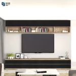 ชั้นวางทีวี รุ่น Bella ชั้นวางทีวีเสมือนบิ้วอิน สามารถเลือกติดตั้งได้ทั้งแบบเขวนลอยติดผนัง หรือวางบนพื้น ขนาด 2.4 เมตร มีให้เลือก 3 สี ขาว ลายไม้ เทาลายผ้า