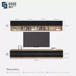 ชั้นวางทีวี รุ่น Bella ชั้นวางทีวีเสมือนบิ้วอิน สามารถเลือกติดตั้งได้ทั้งแบบเขวนลอยติดผนัง หรือวางบนพื้น ขนาด 2.4 เมตร มีให้เลือก 3 สี ขาว ลายไม้ เทาลายผ้า