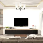 ชั้นวางทีวี รุ่น Bella ชั้นวางทีวีเสมือนบิ้วอิน สามารถเลือกติดตั้งได้ทั้งแบบเขวนลอยติดผนัง หรือวางบนพื้น ขนาด 2.4 เมตร มีให้เลือก 3 สี ขาว ลายไม้ เทาลายผ้า