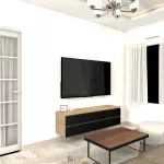 ชั้นวางทีวี รุ่น Bella ตู้วางทีวี ชั้นวางทีวีติดผนัง ชั้นวางทีวีเสมือนบิ้วอิน ขนาด 1.6 เมตร