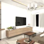 ชั้นวางทีวี รุ่น Bella ชั้นวางทีวีเสมือนบิ้วอิน สามารถเลือกติดตั้งได้ทั้งแบบเขวนลอยติดผนัง หรือวางบนพื้น ขนาด 2.4 เมตร มีให้เลือก 3 สี ขาว ลายไม้ เทาลายผ้า