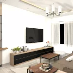 ชั้นวางทีวี รุ่น Bella ชั้นวางทีวีเสมือนบิ้วอิน สามารถเลือกติดตั้งได้ทั้งแบบเขวนลอยติดผนัง หรือวางบนพื้น ขนาด 2.4 เมตร มีให้เลือก 3 สี ขาว ลายไม้ เทาลายผ้า