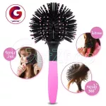 Getzhop หวีกลม 360 องศา หวีแปรงผม หวีเซ็ทลอน (สีดำ)