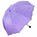 Getzhop shade, rainproof, water, front pattern, shade, 90 centimeters wide, foldable umbrella- purple